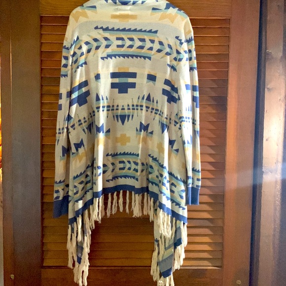 Tasha Polizzi print blanket cardigan with fringe - Picture 5 of 5